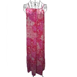 NWOT  S Z- M  FRESH  Pink Floral Maxi Dress